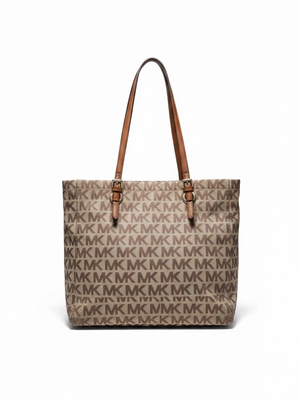Michael Kors MK Logo Jacquard Tote Bag - Good Preowned Condition